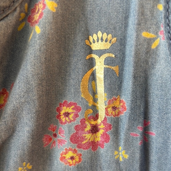 Floral Blue Kids Romper - Picture 2 of 4